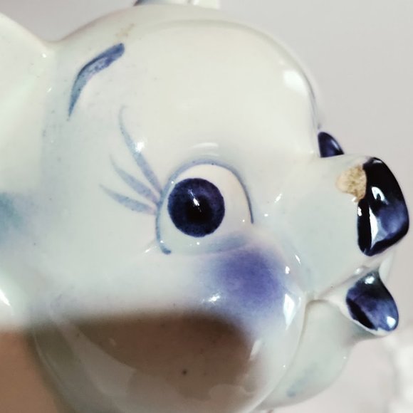 Porcelain Piggy Bank with A Beautiful Design On Sides - Picture 8 of 8